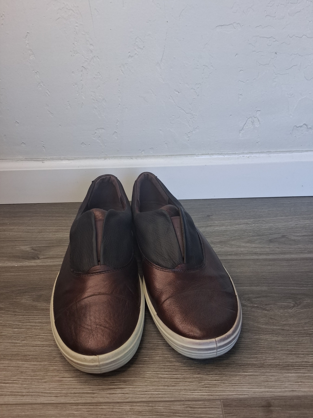 ECCO Soft 7 Slip-On Sneakers Women's US 10 Brown Leather Comfort Casual Shoe - Picture 2 of 11